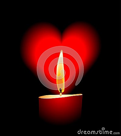 Vector Candle Love