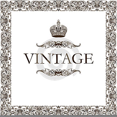 Vintage Decorations on Vintage Frame Decor Crown  Click Image To Zoom