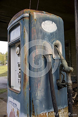gas pump handle. Old vintage gas pump handle