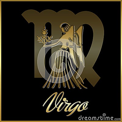 Virgo on Virgo Zodiac Star Sign Royalty Free Stock Photo   Image  5191985