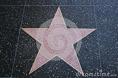 Hollywood Star Walk on Walk Of Fame Blank Star Royalty Free Stock Photos   Image  1292398