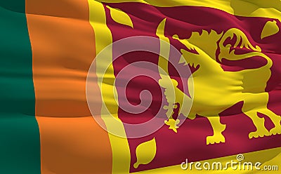 WAVING FLAG OF SRI LANKA