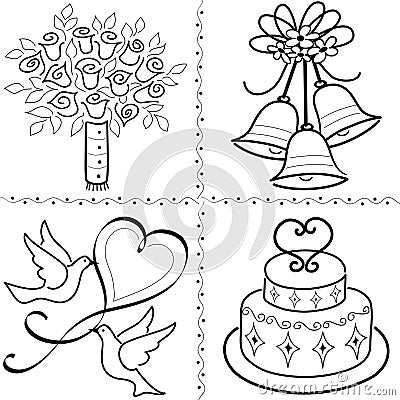 Vector  on Wedding Clip Art Set Eps Royalty Free Stock Photos   Image  14784428