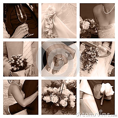 Wedding Photo Collage on Wedding Collage Atm2003 Dreamstime Com