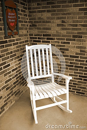 White Wooden Rocking Chair Royalty Free Stock Photo – Image: 284965