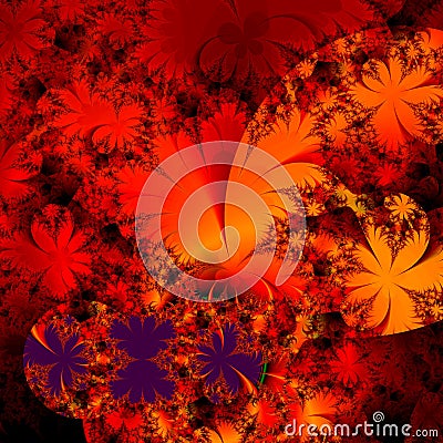WILD RED AND BLACK FLORAL ABSTRACT BACKGROUND DESIGN TEMPALTE (click image 