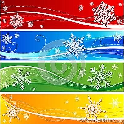 Royalty Free Stock Image: Winter snowflake banner
