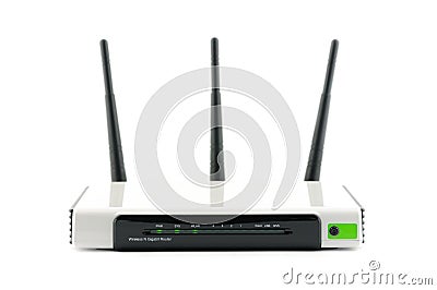 Router Gigabit on Stock Photos  Wireless Gigabit Broadband Router  Image  17997413