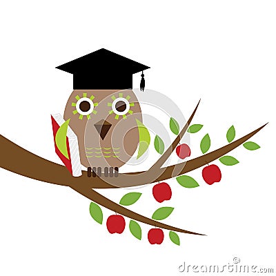 WISE OWL IN A GRADUATION HAT (click image to zoom)