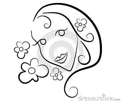clip art flowers black and white. Flowers Clip Art Black And