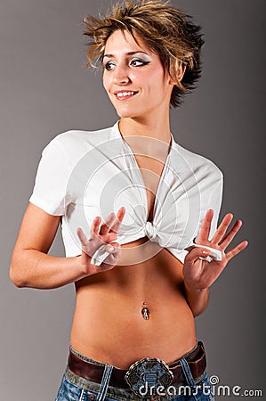 Sexy Shirts on Stock Photos  Woman In Sexy Shirt  Image  18696113