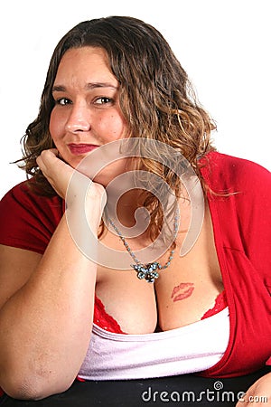 sexy cute girl with women pregnant tattoo, lips tattoo and stomach tattoo