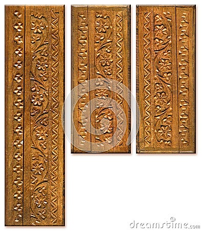 Wood Carving Pattern Design Elements Royalty Free Stock Images - Image 