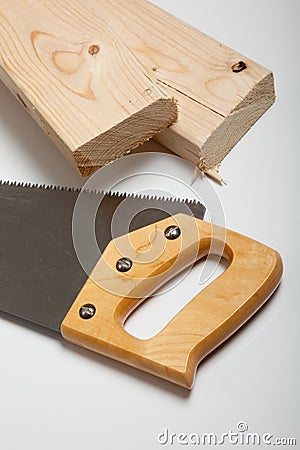Wood  on Wood Saw And Board  Click Image To Zoom
