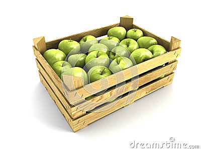 Stock Images: Wooden crate full of apples. Image: 13247004