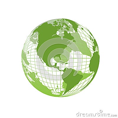 Stock Photo: World map, 3D globe