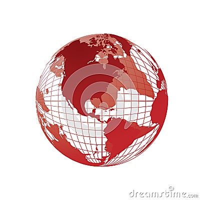 Stock Photos: World map, 3D globe