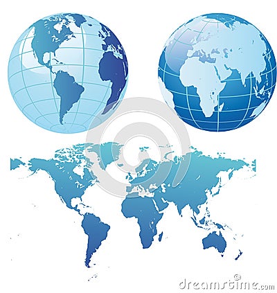 Worldmaptype map ocean