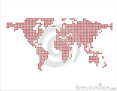 Royalty Free Stock Photo: World Map in Dots 