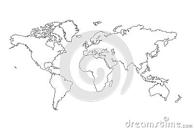 World  Outline on Royalty Free Stock Image  World Map Outline  Image  10694466