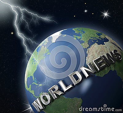 Worldnews on Royalty Free Illustration  World News Globe 2  Image  4930404