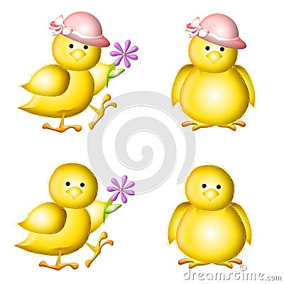baby chicks cartoon. YELLOW BABY EASTER CHICKS CLIP