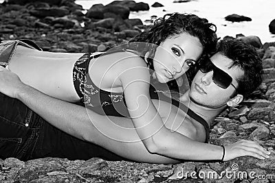 Young Sexy Couple On The Beach