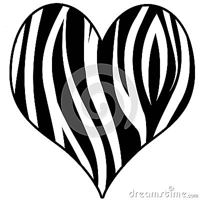 Zebra Coloring on Zebra Print Heart Stock Image   Image  19543251