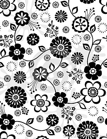 Black-and-White-Flower-Pattern-Birthday-40th-Birthday-Pre-Printed