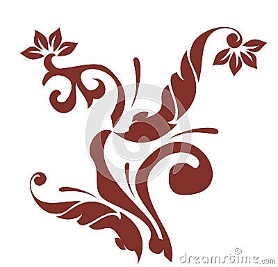 Set of Modern Brown floral pattern vector material 03 - Vector