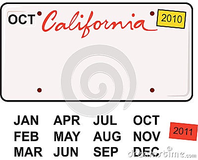 California License Plate 2010