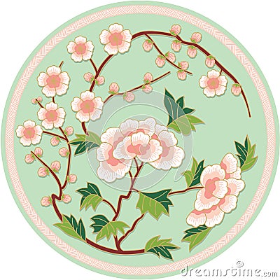 Chinese Paper-cut Of Flower Pattern Stock Photo &amp; Stock Images