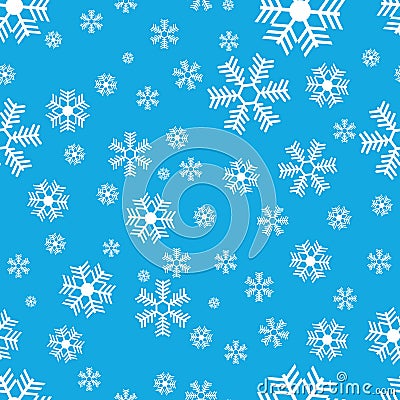 Snowflakes Seamlessly Pattern. Illustration